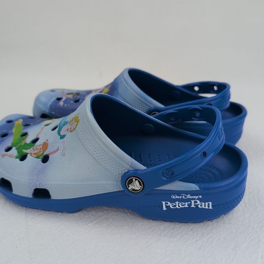 NWT DISNEY PETER PAN CROCS‎ SIZE 9 M / 11 W CLOGS. A48 - Picture 2 of 5